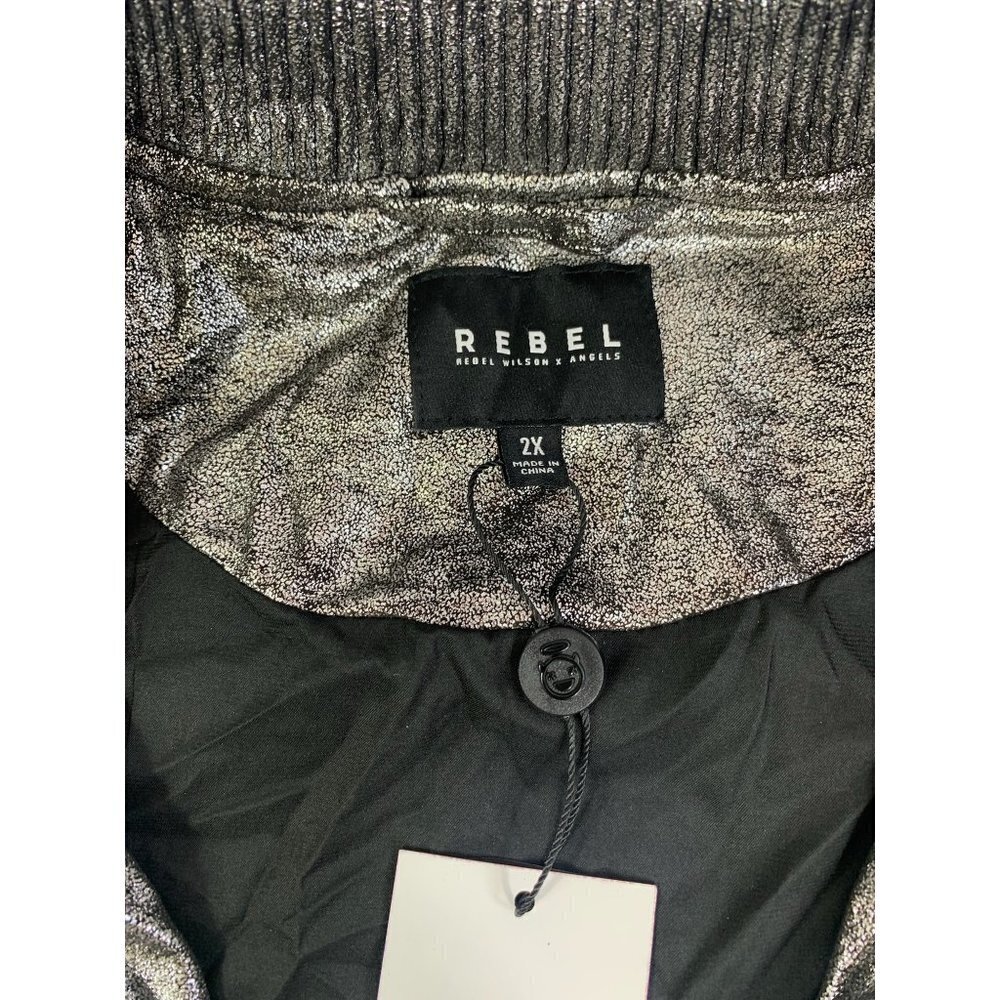 Rebel Women's Silver & Black Jacket - Picture 4 of 5